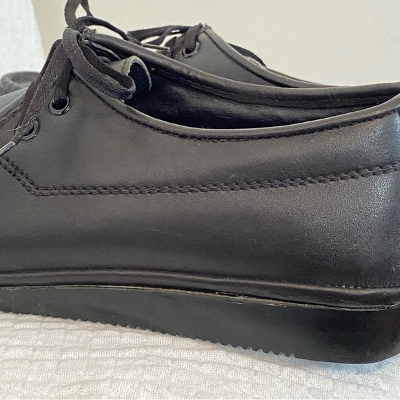 Florsheim Idlers Black Soft Leather Slip-On Lace-Up Loafers Men's sized 10B - Picture 6 of 14